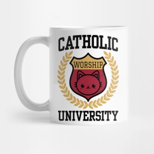 Cat-holic university Mug